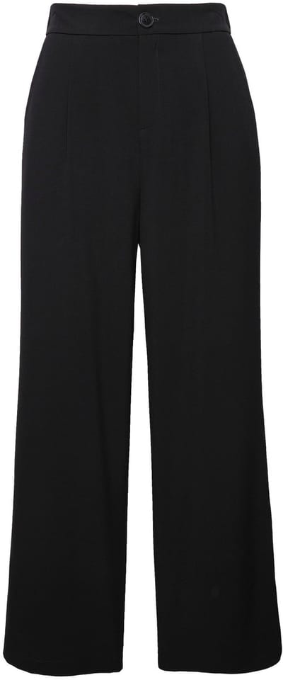 Studio Untold - Dames - Pantalon hoge taille biezen aan de zijkanten - Zwart - Maat 42