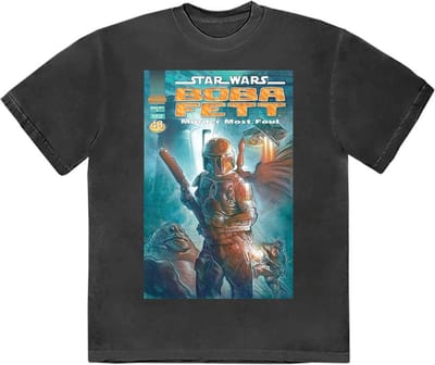 Disney Star Wars - Boba Fett Comic Cover Heren T-shirt - S - Zwart