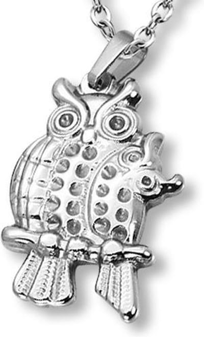 Amanto Ketting Dikra - 316L Staal - Uil - 34x22mm - 50cm