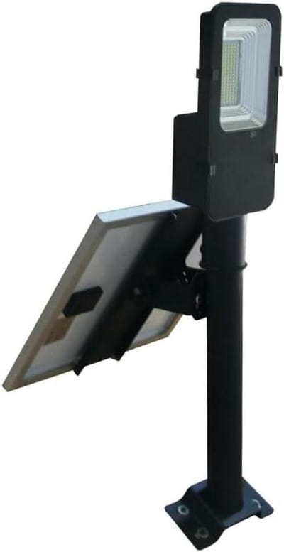 LED Straatlantaarn - Wegverlichting Zonnepaneel - Buitenverlichting Tuin - Geïntegreerd Zonnepaneel - 50 Watt - Zwart