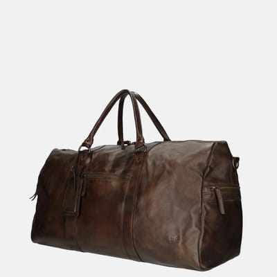 Bear Design Ruben Leren Weekendtas - Bruin