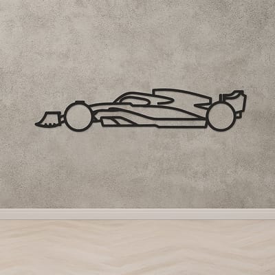 Formule 1 auto - 2025 - RB21 - Wanddecoratie - Max Verstappen - 2025 - XXL 97x21cm - Hout - Mat zwart - F1 - Raceauto