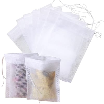 Dailygoods- Theezakjes 400 stuks - Theefilterzakken - Vliesstof - 6 x 8 cm - Voedselveilig - Voor losse thee en kruiden - Theefilter