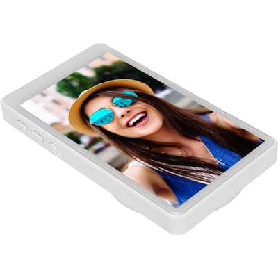 Écran selfie pour vlog de téléphone 4,02 pouces Écran selfie magnétique sans fil pour caméra arrière de téléphone pour Android blanc