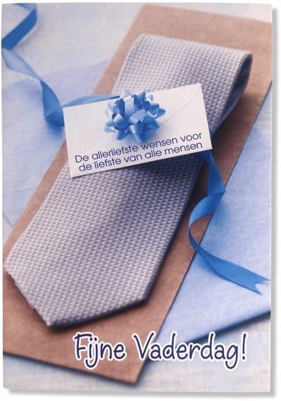 Luxe Vaderdag Wenskaart - Fijne Vaderdag - Vaderdagkaart - 12x17cm - gevouwen kaart Inclusief gekleurde envelop