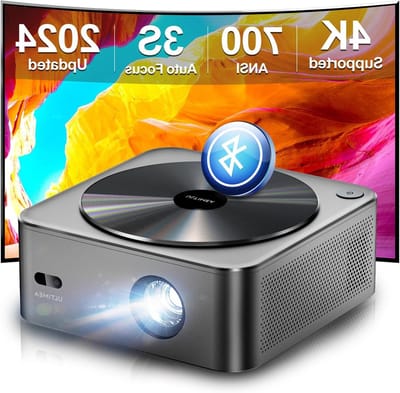 Projector 4K Home Cinema - Beamer Full HD - Thuisbioscoop Ervaring - Automatische Keystone Correctie - 150 inch Scherm - Donkergrijs