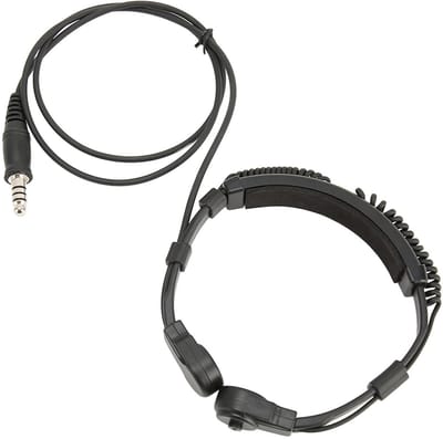 Dailygoody - Throat Mic-oortelefoon - Headset-microfoon - Professionele keelmicrofoon - Geschikt voor bidirectionele radio's - Telecommunicatie headse..