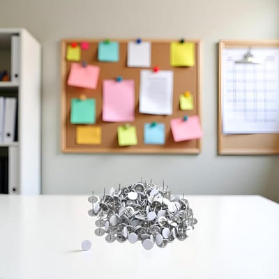 Decoratieve Prikspelden - Platte Spelden - Borden Organiseren - Afgeronde Kop - 100 Stuks - Wit