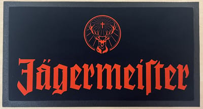 Jagermeister Barmatje, Dripmat barmat, Bar matje, Bar mat, Barrunner antislip matje rubber -CAFE- THUISBAR-MANCAVE- KROEG- MAN CAVE