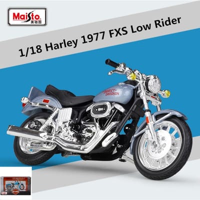Maïsto 1:18 Harley 1977 Fxs Low Rider Alliage Modèle de Moto Métal Moulé Sous Pression Jouet Modèle de Moto Simulation Collection Cadeaux Enfants