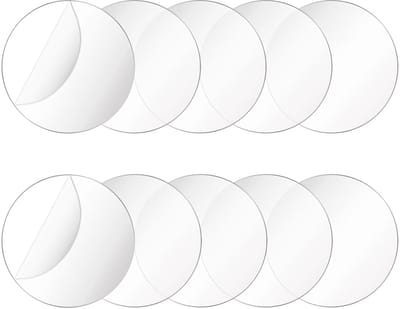 Set van 10 Transparante Acryldisc 10 cm Rond 1 mm Dikte voor DIY Fotolijsten Schilderen en Knutselen