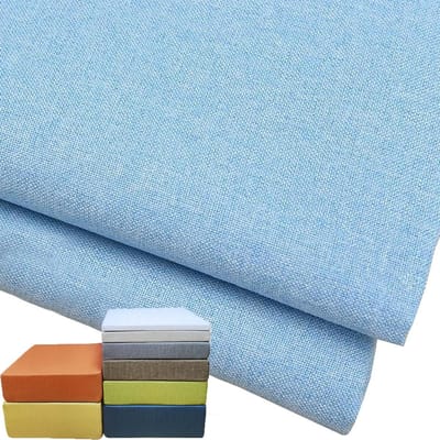 Zitkussenhoes Linnen - Bank Kussenhoes - Buiten Zitten - Anti-slip Onderkant - 160 x 30 cm - Hemelsblauw