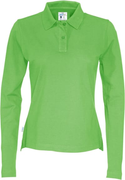 Cottover POLO PIQUE LONG SLEEVE LADY - GOTS GECERTIFICEERD 141017 - Groen - XS