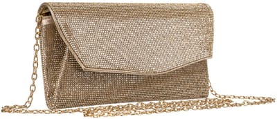 Peterson - Dames Clutch - Strass Steentjes - Afneembare Ketting