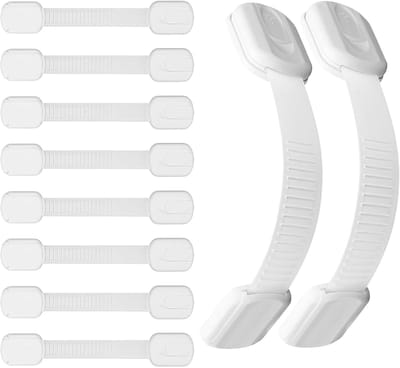 Kinderslot kastjes - 10 stuks - Zelfklevend kinderslot - Kastbeveiliging voor Kinderen - Zonder Boren - Kinderslot Kastjes - Baby veiligheid - Wit