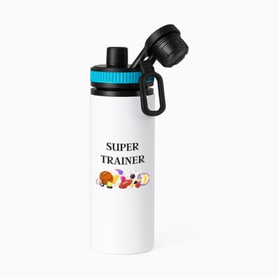 Hacebo® - Super trainer waterfles met draaidop blauw - Sport - coach - balsport - Trainer - geschenk - verjaardag - love gift - water fles - 850ML