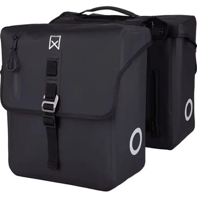 Willex - Roubaix - Dubbele tas 28 liter - 100% waterdicht - Matzwart - Laptop