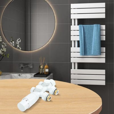 Thermostatische Radiatorklep - Verwarming Klep - Temperatuur Regelen - 7 Niveau Instelling - G1/2 Inch - Wit