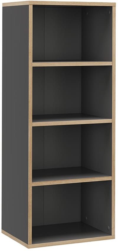 Vicco Tetrix Boekenkast – 40 x 100 cm met 4 compartimenten Antraciet