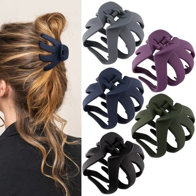 5 stuks haarspeldjes - Haaienspeldjes - Opsteekspeldjes - Klauwspeldjes voor dik haar - Grote haarspeldjes voor vrouwen - Octopusspeldjes - Sterke grip gigantische kaakspeldjes - Haaraccessoires voor meisjes - 3,16 inch