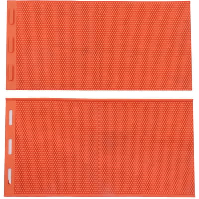 2 stuks 5,4 mm Bijenwas Persvel Vorm Fundament Opvouwbare Siliconen Bijenwas Vorm voor Bijenteelt Oranje
