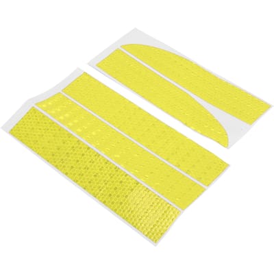 5PCS Autocollant à Bande Réfléchissante Forte Haute Intensité Visibilité Nocturne Universel Étanche Jaune Fluorescent white