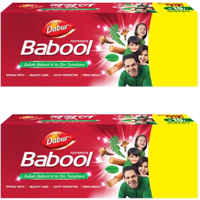 Dabur Herb'L Actieve Kool Tandpasta 240g Pak van 2 | Witmakende Zwarte Gel | Fluoridevrije Muntfrisse Formule voor Verwijdering van Tandplak en Vlekken black