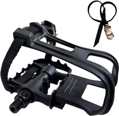Fiets Pedalen met Clips en Straps voor Buiten en Binnen - 2 Sealed Bearings, 9/16 Inch Spindel, Lichtgewicht en Duurzaam