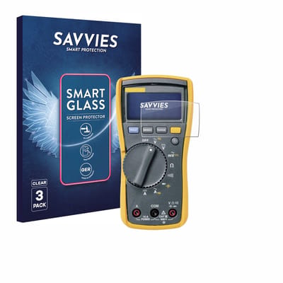 3 Stuks Savvies Screenprotector - geschikt voor Fluke MultiMeter 113 - beschermfolie glas transparant