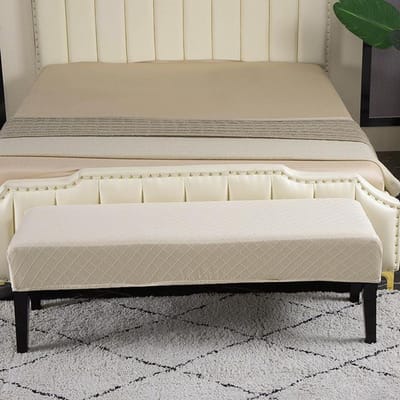 Jacquard stoelbankhoezen stretch pianostoel hoes antislip elastische geruite stoelhoes beschermer voor thuis woonkamer keuken 1 Piece ivoor