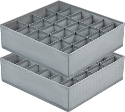 MONTKIARA Joyoldelf Ondergoed Organizer - Opvouwbare Ladeverdeler met Verdelers - Non-Woven - Voor Kast & Lade - Beige