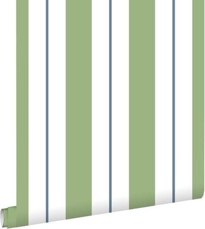ESTAhome behang strepen groen en blauw - 50 x 900 cm - 131677