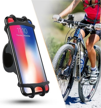 Floveme telefoonhouder voor op de fiets - Iphone / samsung / HTC / LG / Huawei / Sony - Schokbestendige, universele telefoonhouder fiets - Fiets Telefoonhouder 2019