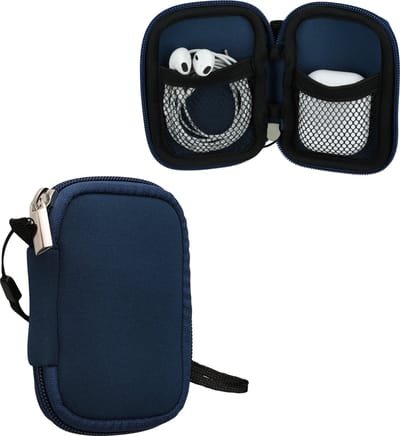 kwmobile hoesje voor draadloze oordopjes - Compatibel met in-ear Headphones - 6 x 9 cm - Beschermhoesje van neopreen