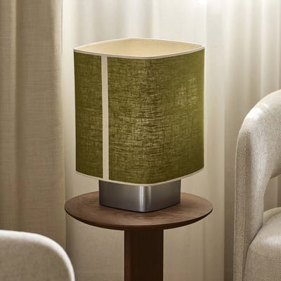 MARKET SET tafellamp Dolce, avocadogroen, linnen, E27