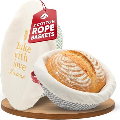 Banneton Broodrijsmand Set voor Zuurdesem Brood Maken - Ovaal en Rond