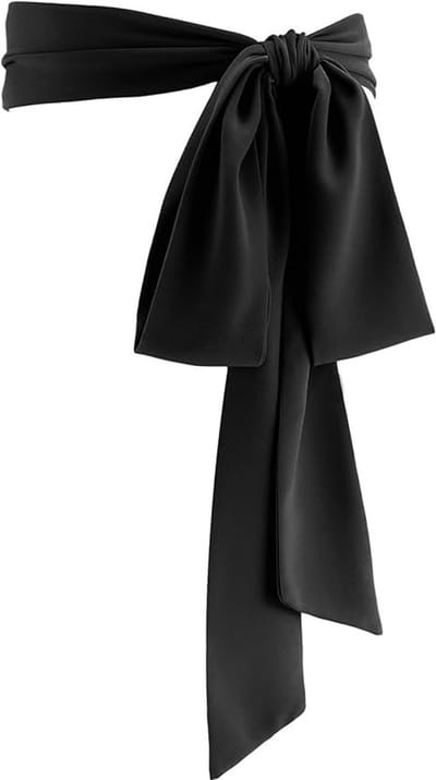 JHUBERS- Tailleriem Elegante Chiffon Kwaliteit - Bruidsaccessoires - Jaren '50 - 6,3 cm Breed - Zacht en Lichtgewicht - Comfortabel voor Dames - Sjerp