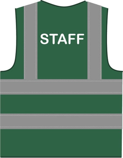 Staff hesje RWS donkergroen