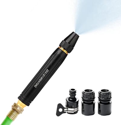 Hogedruk Sproeier - Tuinslangmondstuk Watersproeier - Auto Wassen - Verstelbare Nevel - 22.5 x 12 x 3 cm - Zwart