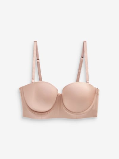 Next - Dames - Lange strapless beha met lichte vulling en lage achterkant voor een mooi silhouet - Huidkleur