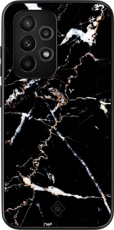 Casimoda® hoesje - Geschikt voor Samsung Galaxy A53 - Marmer Zwart - Zwart TPU Backcover - Marmer - Zwart