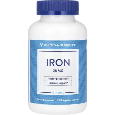 The Vitamin Shoppe, Fer, 28 mg, 300 capsules végétales