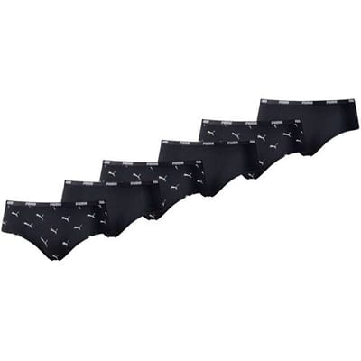 Puma Dames Hipsters Cat Logo 6-pack Zwart-XS