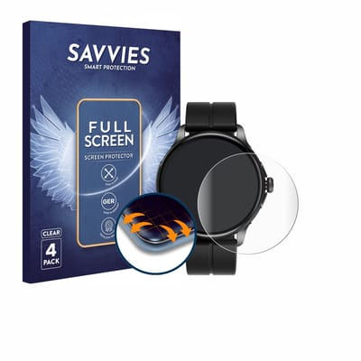 Savvies - Screenprotector voor HMD Watch X1 - Folie Beschermfolie transparant volledig dekking 4 Stuks
