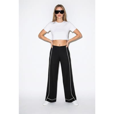 Dames Hoge Taille Wijde Jersey Broek