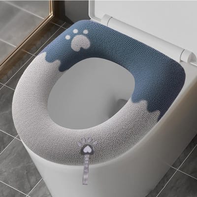 Winter Warm Dikke Toiletbrilhoes Mat Zacht Wasbaar Closestool Universeel Toiletdeksel Pad Bidet Kussen Badkameraccessoires grijs