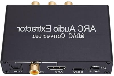 Audio Extractor - Geluidsomvormer Converter - Geluid Verbeteren - Meerdere Uitgangen - 90x73x21 mm - Zwart