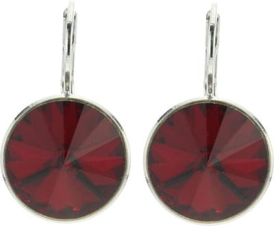 Behave - Oorhangers met rode kristal - avondlook glamoureus stijlvol