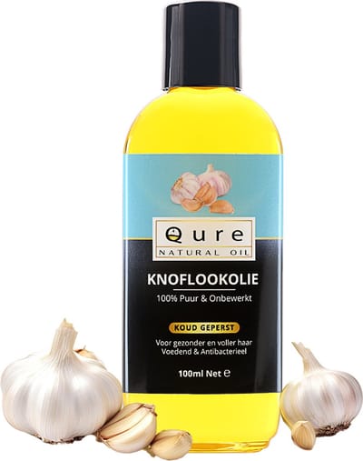 Knoflookolie 100ml | 100% Puur & Onbewerkt | Koudgeperste Knoflookolie uit India | Huidolie en Haarolie