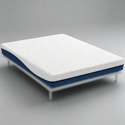 Matras 140x190 cm - Tweepersoons Matras - Traagschuim Matras - Groene Thee Extract - Slaapkamer - Wit/Blauwgroen